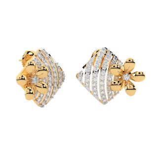 Dee Round Diamond Stud Earrings